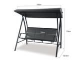 Schommelbank zgan, Tuin en Terras, Tuinbanken, Ophalen, Gebruikt, Metaal, Schommelbank
