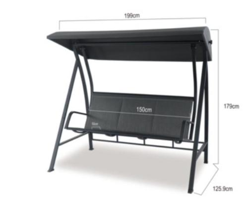 Schommelbank zgan, Tuin en Terras, Tuinbanken, Gebruikt, Metaal, Schommelbank, Ophalen