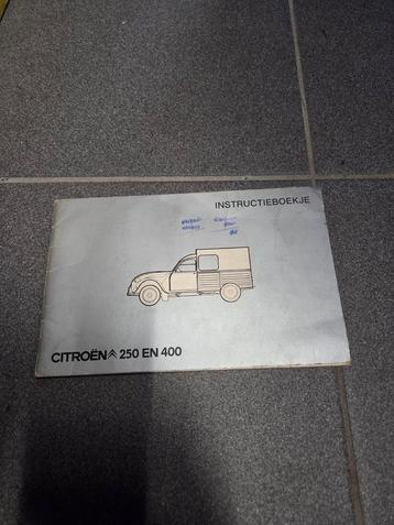Citroën 250 400 besteleend instructieboekje handleiding beschikbaar voor biedingen
