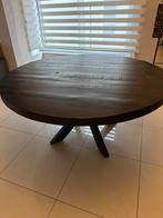 Mangohout eettafel, Huis en Inrichting, Tafels | Salontafels, Ophalen, Zo goed als nieuw, Rond, Metaal