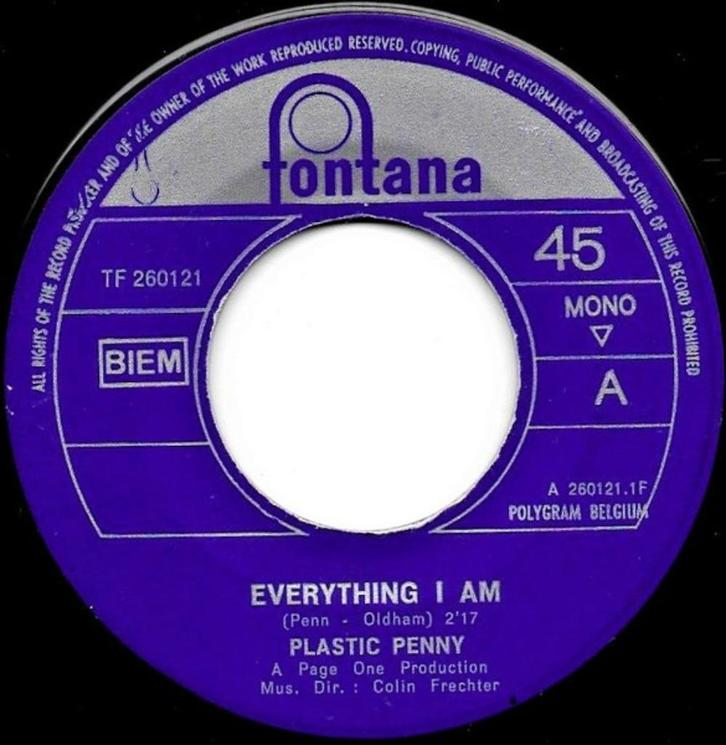 Plastic Penny – Everything I Am, Cd's en Dvd's, Vinyl Singles, Gebruikt, Single, Pop, 7 inch, Ophalen of Verzenden