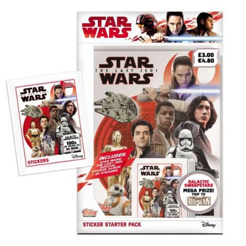 Star Wars: The Last Jedi Topps stickers & stickeralbums, Collections, Autocollants, Neuf, Cinéma, Télévision ou Audiovisuel, Enlèvement ou Envoi
