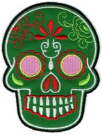 Sugar Skull stoffen opstrijk patch embleem #37, Collections, Autocollants, Envoi, Neuf