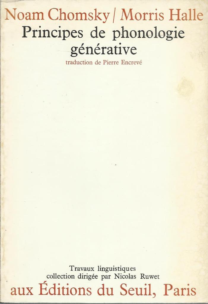 PRINCIPES DE PHONOLOGIE GÉNÉRATIVE, Boeken, Taal | Frans, Gelezen, Non-fictie, Ophalen of Verzenden