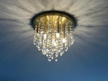 Klassieke plafondlampen Medusa goud met glas x 3 +wandlampen beschikbaar voor biedingen