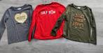 Set 3 tshirts lange mouw/longsleeve maat 134, Kinderen en Baby's, Kinderkleding | Maat 134, Gebruikt, Meisje, Ophalen of Verzenden