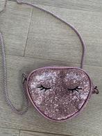 Roos handtasje met glitters, Ophalen