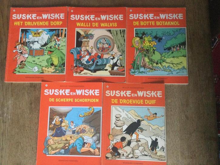 Suske en Wiske - 5 albums - 1e druk, Boeken, Stripverhalen, Gelezen, Meerdere stripboeken, Verzenden