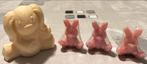 4 konijnen zeepjes Pasen, Nieuw, Ophalen of Verzenden