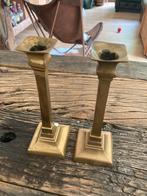Vintage 2 koperen kandelaars, Ophalen of Verzenden