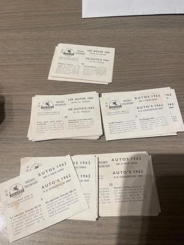 Lot verzamelkaarten Jaques chocolade. Auto’s beschikbaar voor biedingen