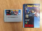 Stunt Race met handleiding voor de Super Nintendo (SNES), Racen en Vliegen, 2 spelers, Eén computer, Ophalen of Verzenden
