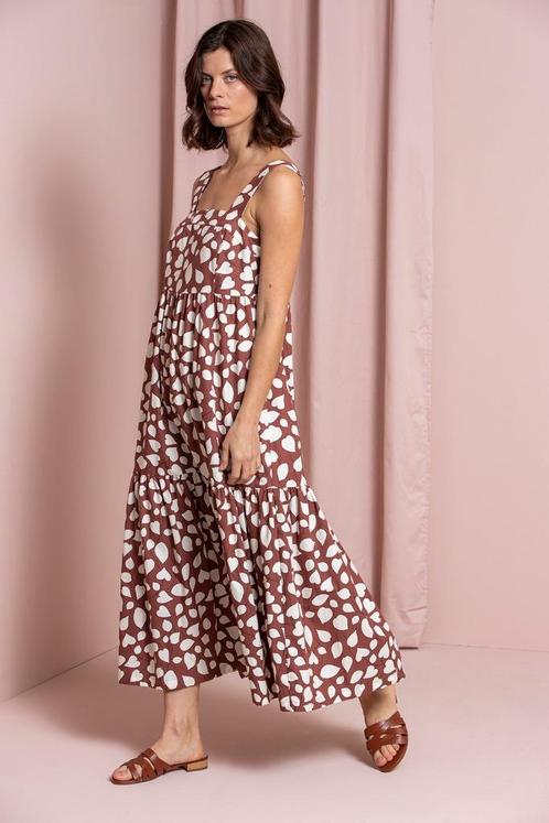 Gigue jurk maat 42 - nieuw, Kleding | Dames, Jurken, Nieuw, Maat 42/44 (L), Bruin, Verzenden