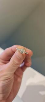 Diamond ring white gold 0,31 carat, Comme neuf, Enlèvement ou Envoi