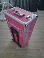 Schoonheidskoffer - Roze, Handtassen en Accessoires, Beautycases, Gebruikt, Ophalen of Verzenden, Roze, Met slot