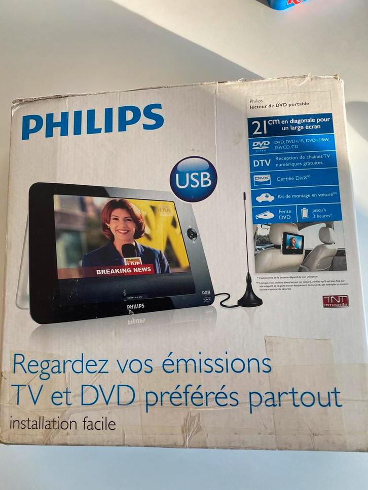 Philips PD8015/12  TV DVD, Audio, Tv en Foto, DVD spelers, Zo goed als nieuw, Dvd-speler, Philips, Draagbaar, Ophalen