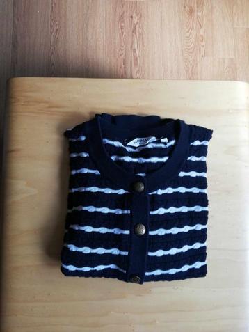 Gilet, marque Naf Naf, style bleu marine, taille XL, soldes 