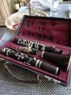 Oude klarinet in koffertje met toebehoren +/_100j Fauconnier, Musique & Instruments, Instruments à vent | Clarinettes, Enlèvement