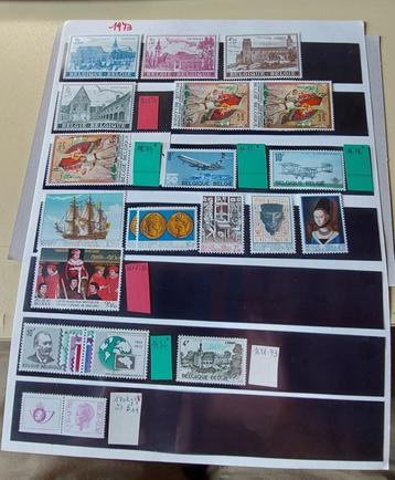 postzegels België 1973 beschikbaar voor biedingen