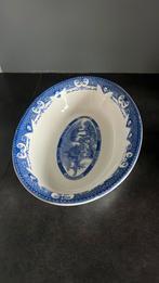 Antieke chinoiserieschaal van Boch Frères, Ophalen of Verzenden