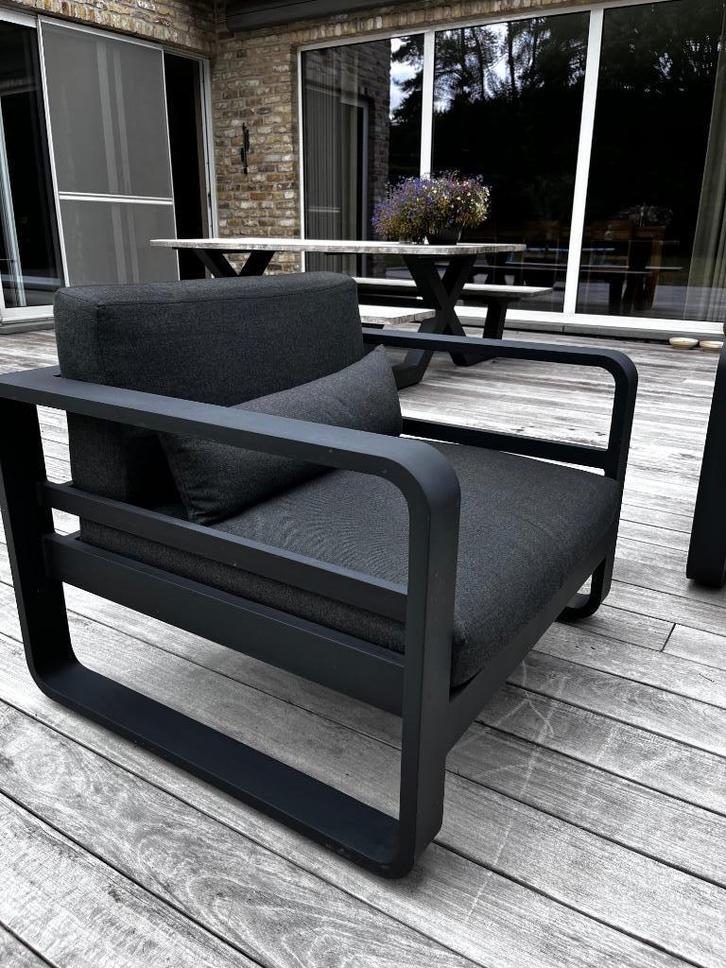 Loungeset, Tuin en Terras, Tuinsets en Loungesets, Gebruikt, Loungeset, 6 zitplaatsen, Bank, Ophalen