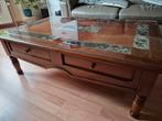 SALON TAFELS IN KERSELAAR HOUT MET LADE, Huis en Inrichting, Tafels | Salontafels, Ophalen
