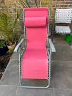 Chaise longue jardin framboise, Ophalen, Zo goed als nieuw