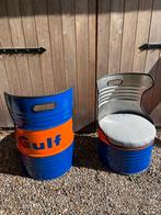 Gulf stoelen mancave paddock olievat, Auto diversen, Ophalen, Zo goed als nieuw