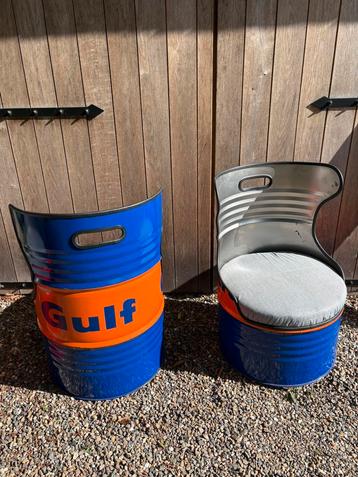 Gulf stoelen mancave paddock olievat beschikbaar voor biedingen