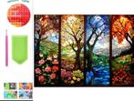 Peinture au diamant, arbres des 4 saisons, 50x40cm (carré), Envoi, Neuf, Bricolage