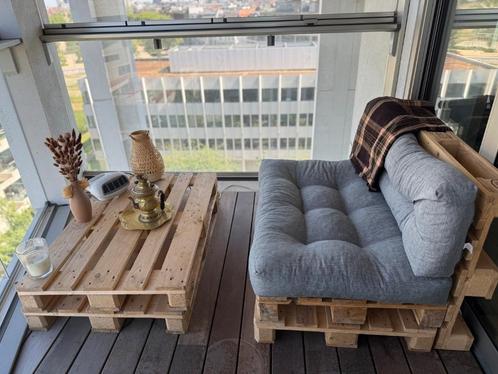 Cozy Pallet Lounge Set with Cushion, Huis en Inrichting, Zetels | Zetels en Chaises Longues, Zo goed als nieuw, Tweepersoons, Ophalen