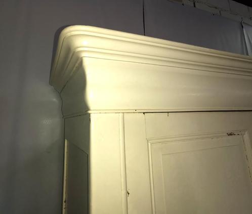 Grote antieke brocante Louis Philippe kleerkast in eik, Antiek en Kunst, Antiek | Meubels | Kasten, Ophalen