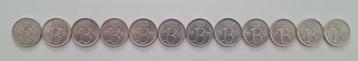 25 cent België - reeks 1964 tem 1975 - 'uncirculated' beschikbaar voor biedingen