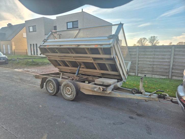 Saris elektrische 3 kanten kipper - 3000kg - bwj 2018, Auto diversen, Aanhangers en Bagagewagens, Zo goed als nieuw, Ophalen