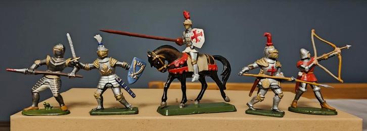 setje ridders schaal 1/32, Hobby en Vrije tijd, Modelbouw | Figuren en Diorama's, Gebruikt, Figuur of Figuren, Groter dan 1:35