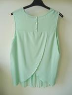 Superbe blouse sans manches vert d'eau, Comme neuf, Taille 46/48 (XL) ou plus grande, Enlèvement ou Envoi