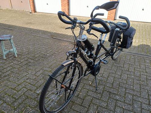 MC Electric vouwbare zwarte tandem, Fietsen en Brommers, Fietsen | Tandems, Zo goed als nieuw, 10 tot 15 versnellingen, Ophalen
