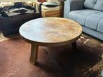 Ronde houten woonkamertafel uit de jaren 50, Ophalen