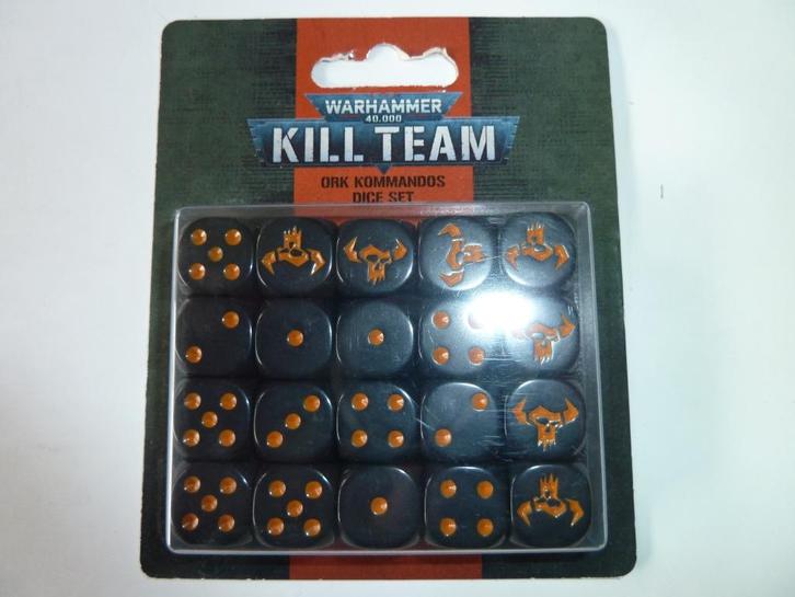 WARHAMMER 40K ORKS "KILL TEAM ORKS KOMMANDOS DICE SET", Hobby en Vrije tijd, Wargaming, Nieuw, Warhammer 40000, Accessoires, Ophalen