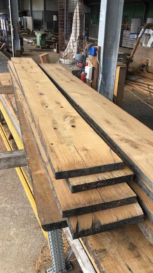 Rustikale eiken planken te koop., Bricolage & Construction, Bois & Planches, Utilisé, Planche, Chêne, 250 à 300 cm, 25 à 50 mm