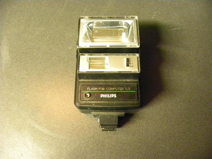 oude philips flitser Fash-p36-computer TLS getest werkend, Verzamelen, Foto-apparatuur en Filmapparatuur, Flitser, 1960 tot 1980