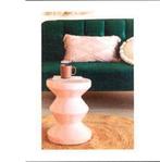 Ronde roze keramische bijzettafel. Nog nooit gebruikt., Ophalen, Nieuw, Rond, Minder dan 45 cm