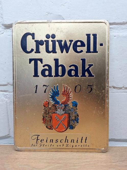 Oud reclame bord Crüwell Tabak, Verzamelen, Merken en Reclamevoorwerpen, Gebruikt, Reclamebord, Ophalen of Verzenden