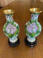 Vintage paar Jingfa Chinese cloisonné vazen, Antiek en Kunst, Antiek | Vazen, Ophalen of Verzenden
