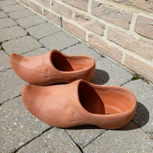 bloempotten in de vorm van klompen, Jardin & Terrasse, Pots de fleurs, Utilisé, Terracotta, Balcon, Jardin, Moins de 40 cm, Moins de 25 cm