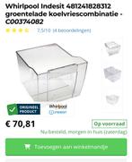 Groentelade koelvriescombinatie, Huis en Inrichting, Keuken | Keukenelementen, Ophalen of Verzenden, Zo goed als nieuw, Minder dan 100 cm