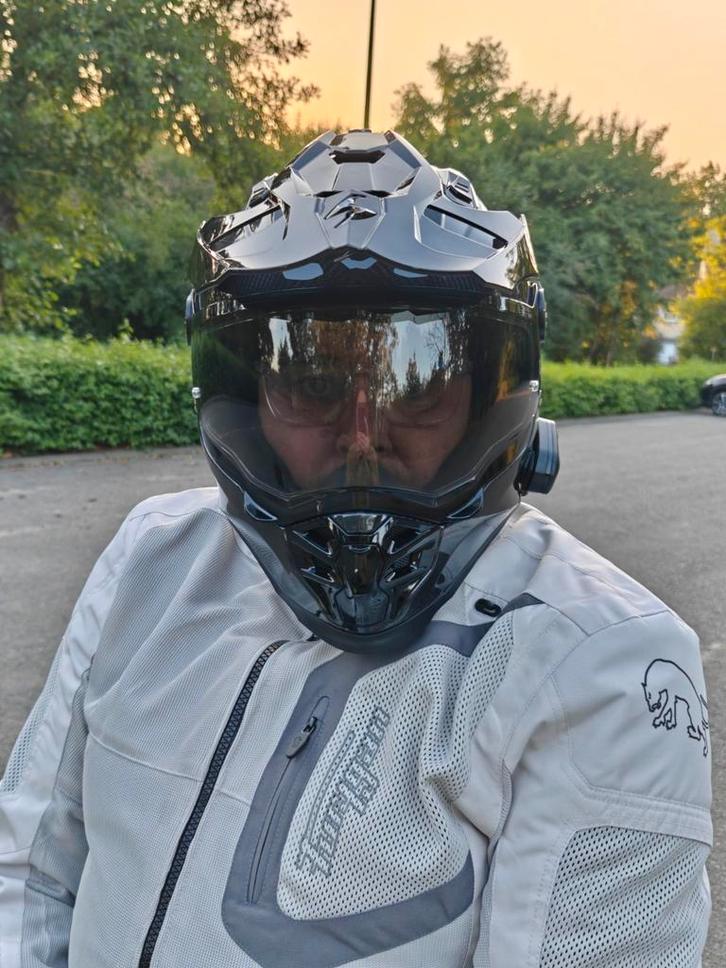 Te koop Scorpion ADF9000 Carbon Air helm groot formaat., Motoren, Kleding | Motorhelmen, Dames, Heren, Offroadhelm, L, Overige merken