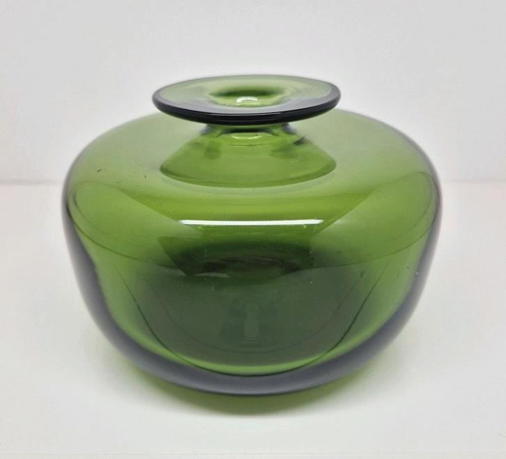 Groene vaas Claude Morin Dieulefit, Frankrijk 1980., Antiek en Kunst, Antiek | Glaswerk en Kristal, Ophalen of Verzenden