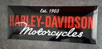 Harley Davidson motorcycles est. 1903 emaille decoratie bord, Verzamelen, Reclamebord, Gebruikt, Ophalen of Verzenden