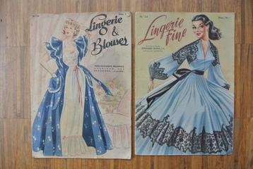 2 oude lingerie magazines, jaren 60